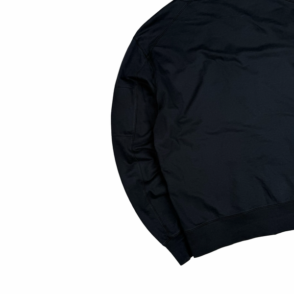 CP Company Black Cotton Lens Viewer Full Zip Hoodie - Medium