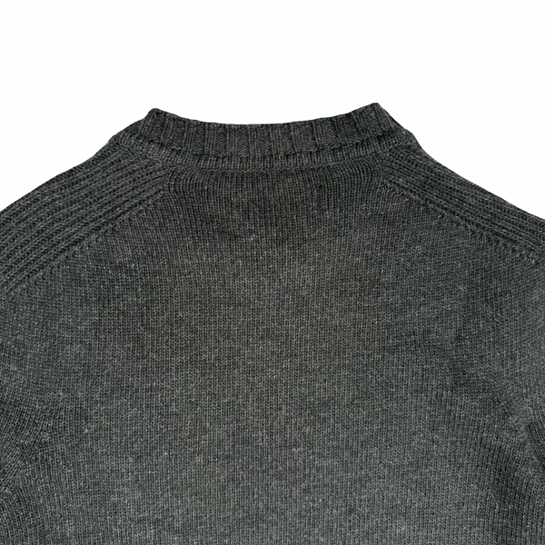 Stone Island Charcoal Wool Crewneck Jumper - Small