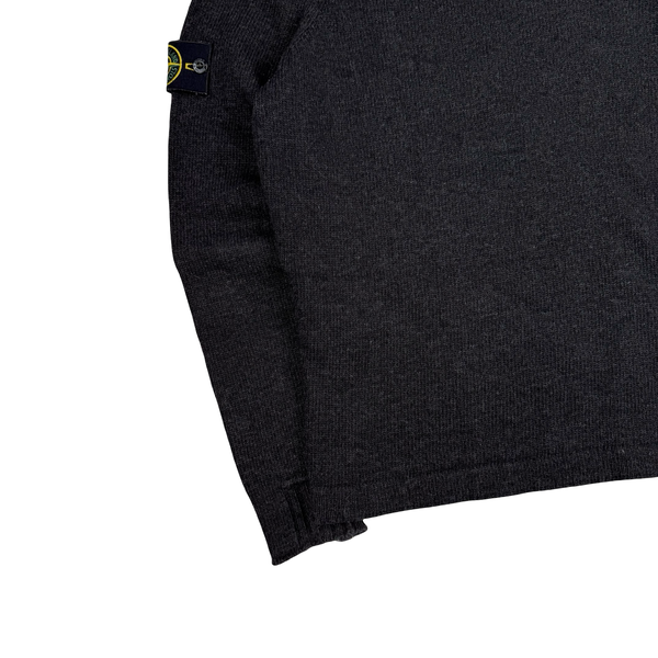 Stone Island Charcoal Wool Crewneck Jumper - Small