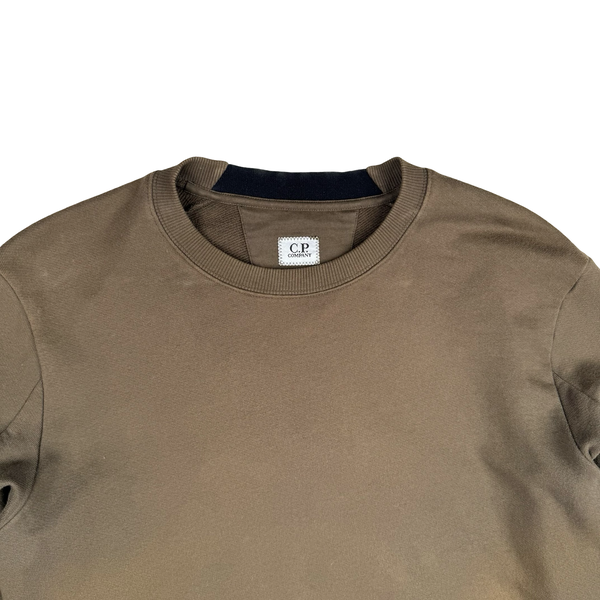 CP Company Light Brown Cotton Crewneck Sweatshirt - Medium