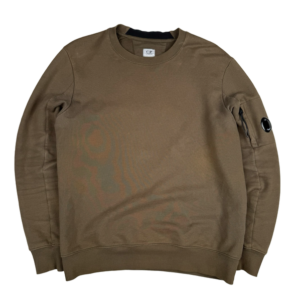 CP Company Light Brown Cotton Crewneck Sweatshirt - Medium