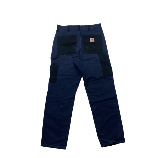 Carhartt Navy/Black Double Knee Carpenter Trousers - 30"