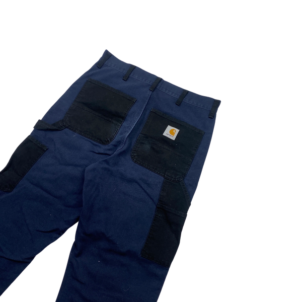 Carhartt Navy/Black Double Knee Carpenter Trousers - 30"