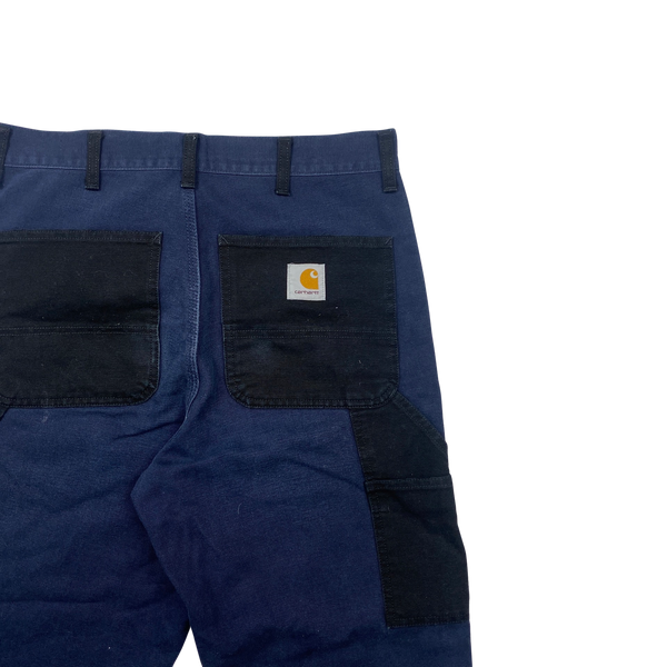 Carhartt Navy/Black Double Knee Carpenter Trousers - 30"