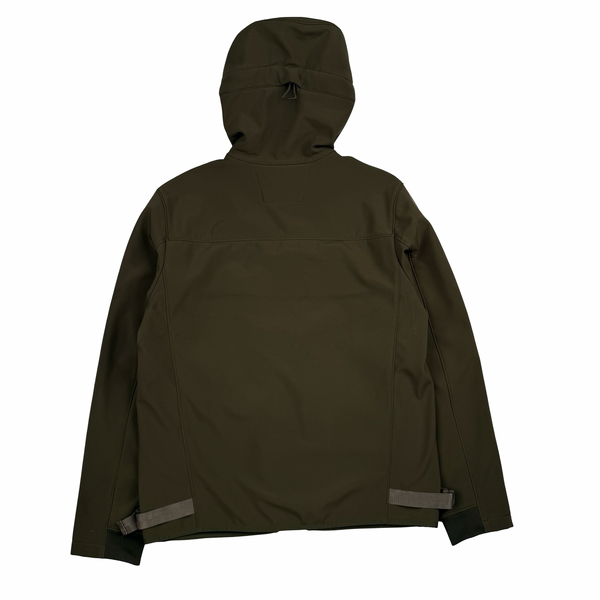 CP Company Khaki Fleece Lined Soft Shell Lens Jacket - Medium