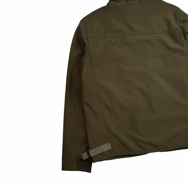 CP Company Khaki Fleece Lined Soft Shell Lens Jacket - Medium
