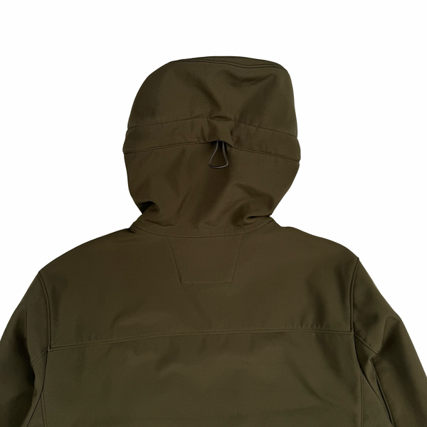 CP Company Khaki Fleece Lined Soft Shell Lens Jacket - Medium