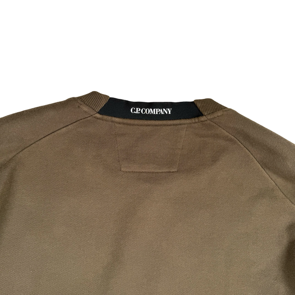 CP Company Light Brown Cotton Crewneck Sweatshirt - Medium