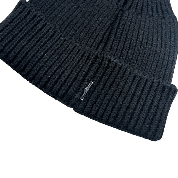 Stone Island 2018 Shadow Project Black Ribbed Beanie
