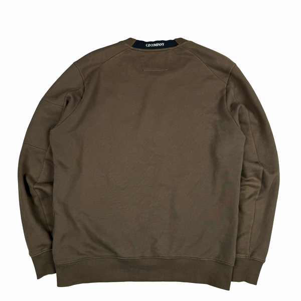 CP Company Light Brown Cotton Crewneck Sweatshirt - Medium