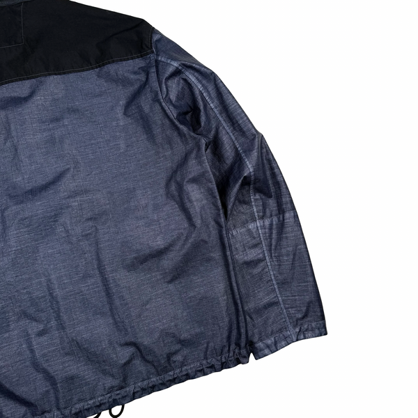 CP Company SS25 Weathered Blue Rafia Mille Nylon Goggle Watch Viewer  Jacket - XL