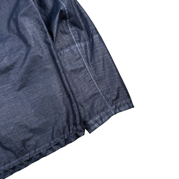 CP Company SS25 Weathered Blue Rafia Mille Nylon Goggle Watch Viewer  Jacket - XL