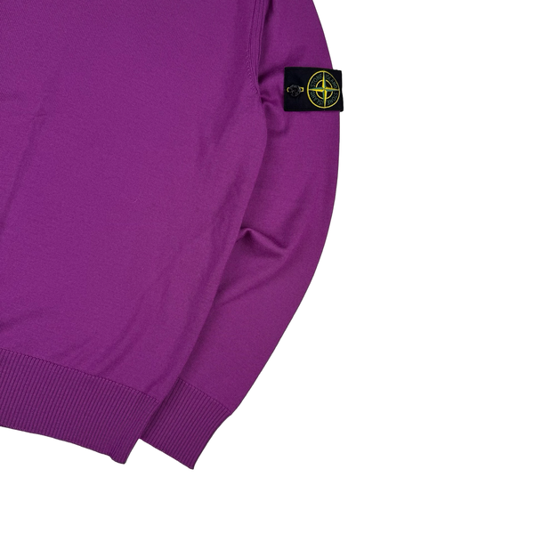 Stone Island 2018 Purple Wool Lightweight Knitted Jumper - Medium