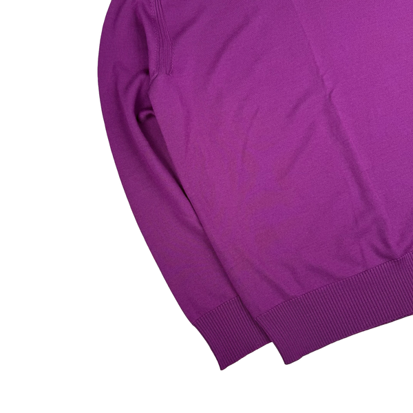 Stone Island 2018 Purple Wool Lightweight Knitted Jumper - Medium