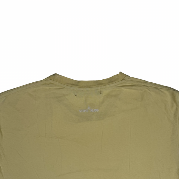 Stone Island 2013 Yellow Reflective Compass Cotton T Shirt - XL
