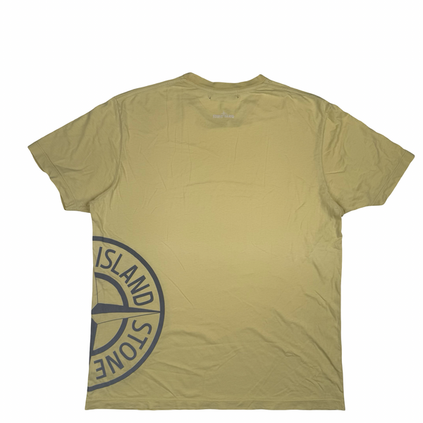 Stone Island 2013 Yellow Reflective Compass Cotton T Shirt - XL