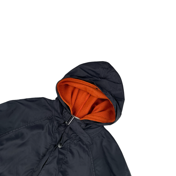 Stone Island Vintage 2004 Double Layer Navy/Orange Wool/ Nylon Windbreaker Jacket - Medium