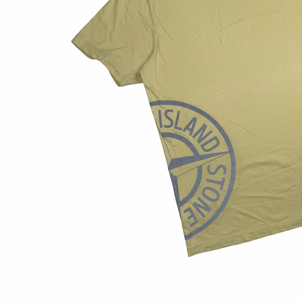 Stone Island 2013 Yellow Reflective Compass Cotton T Shirt - XL