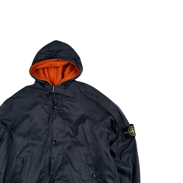 Stone Island Vintage 2004 Double Layer Navy/Orange Wool/ Nylon Windbreaker Jacket - Medium