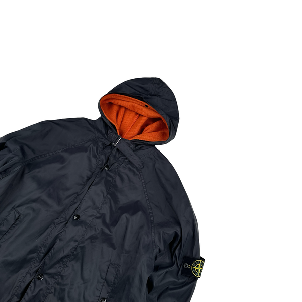 Stone Island Vintage 2004 Double Layer Navy/Orange Wool/ Nylon Windbreaker Jacket - Medium