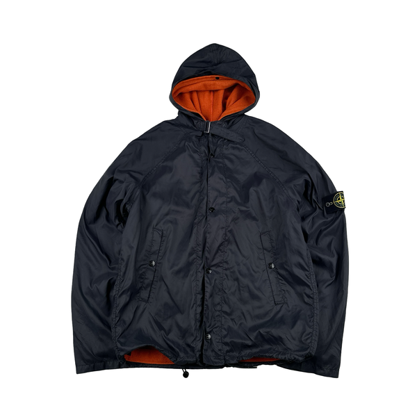 Stone Island Vintage 2004 Double Layer Navy/Orange Wool/ Nylon Windbreaker Jacket - Medium