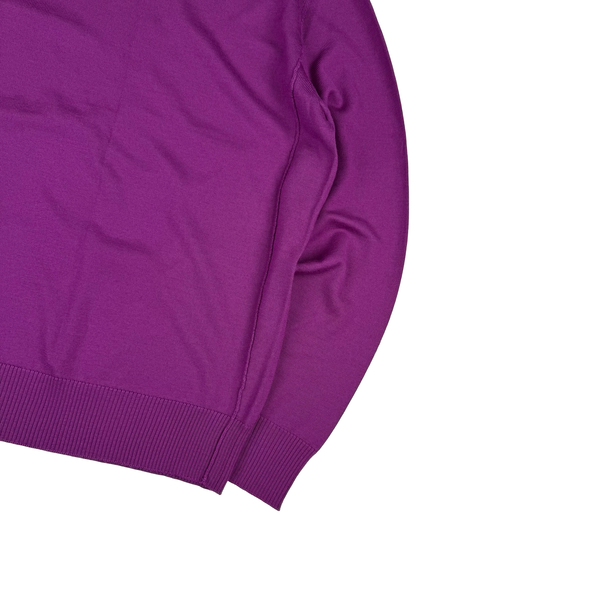 Stone Island 2018 Purple Wool Lightweight Knitted Jumper - Medium