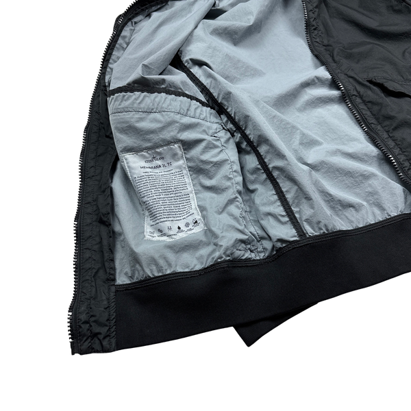 Stone Island Black Membrana 3L TC Rain Jacket - Large