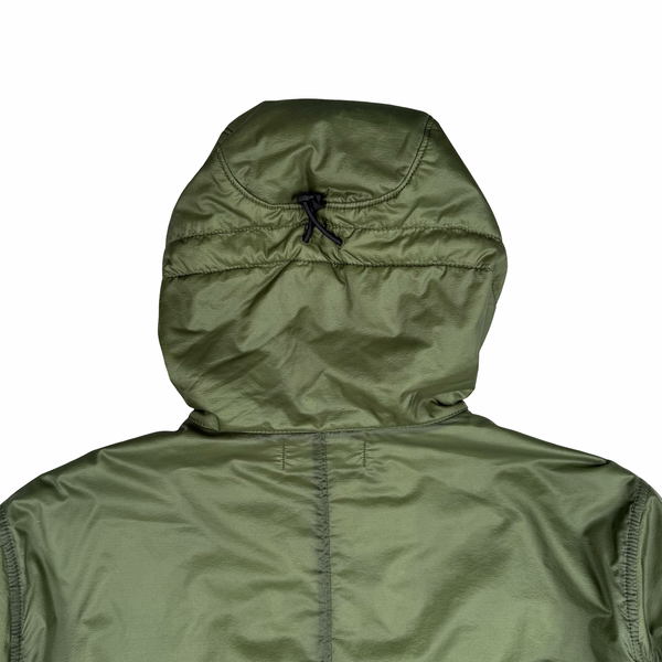 Stone Island 2022 Bio Based Ripstop Nylon Primaloft Green Hooded Jacket - Large