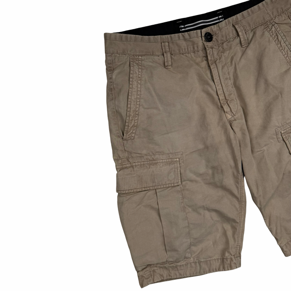 Stone Island 2018 Beige Cotton Cargo Shorts - 30”