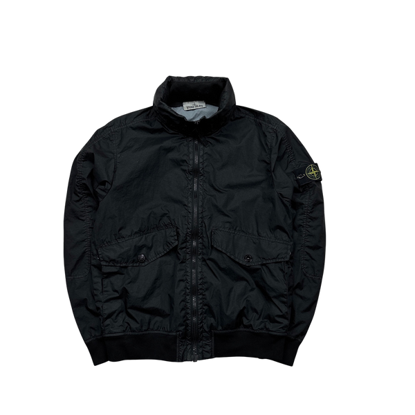 Stone Island Black Membrana 3L TC Rain Jacket - Large
