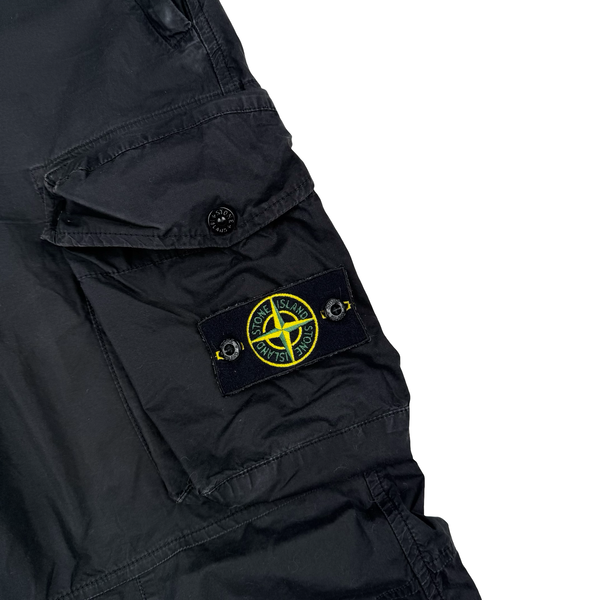 Stone Island 2019 LO Black Cotton Baggy Cargos - 32"