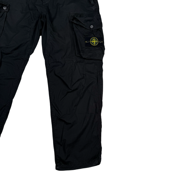 Stone Island 2019 LO Black Cotton Baggy Cargos - 32"