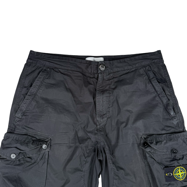 Stone Island 2019 LO Black Cotton Baggy Cargos - 32"