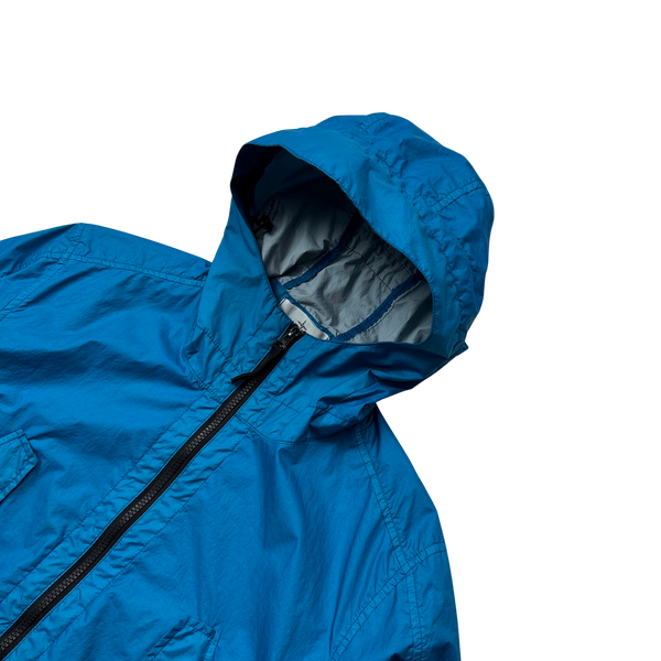 Stone Island Blue Membrana 3L TC Hooded Jacket - Medium