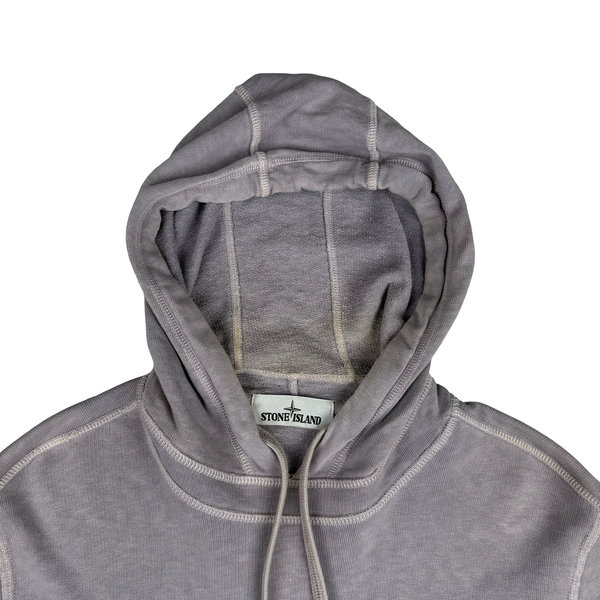 Stone Island 2018 Pale Lilac Cotton Hooded Jumper - Large