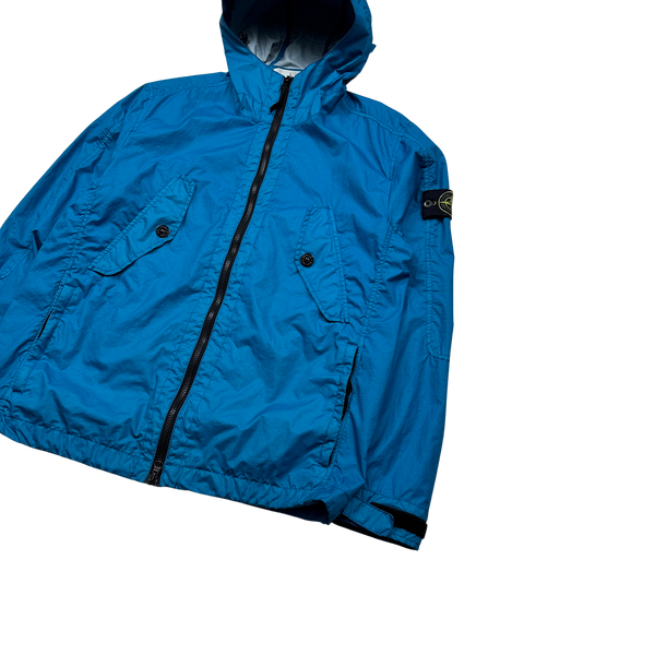 Stone Island Blue Membrana 3L TC Hooded Jacket - Medium