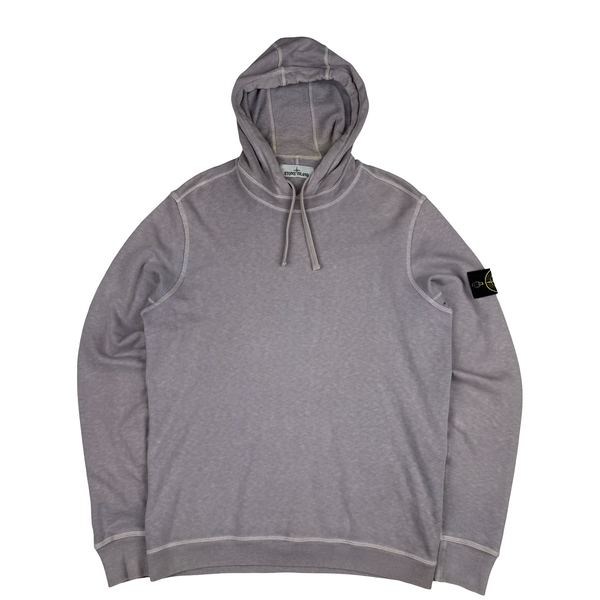 Stone Island 2018 Pale Lilac Cotton Hooded Jumper - Large