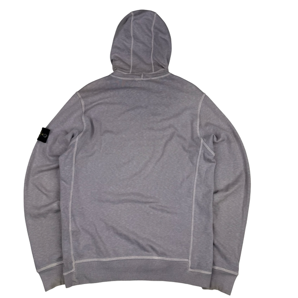 Stone Island 2018 Pale Lilac Cotton Hooded Jumper - Large