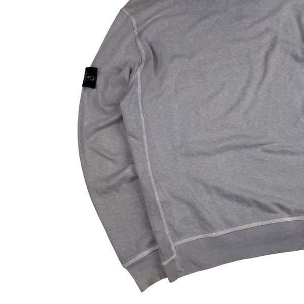 Stone Island 2018 Pale Lilac Cotton Hooded Jumper - Large
