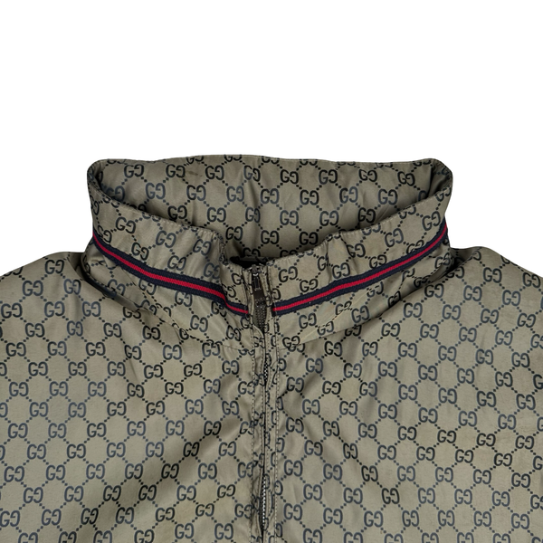 Gucci Logo Print Metalic Bomber Jacket - XXL (54)