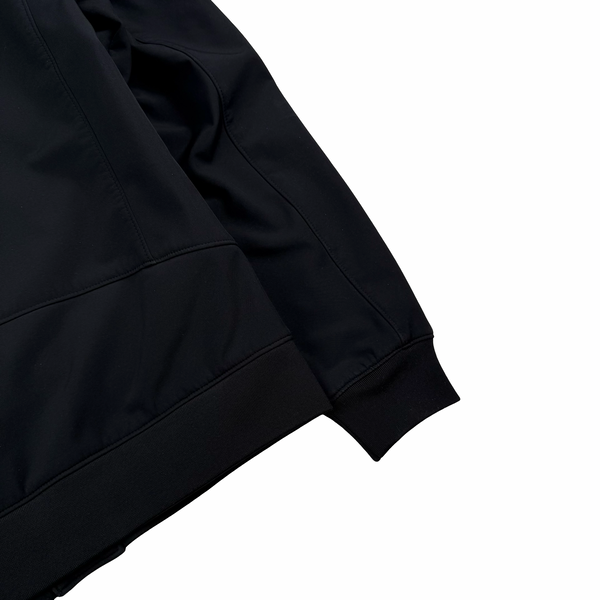 CP Company Black Soft Shell R Goggle Hooded Zipped Jacket - Medium (48)