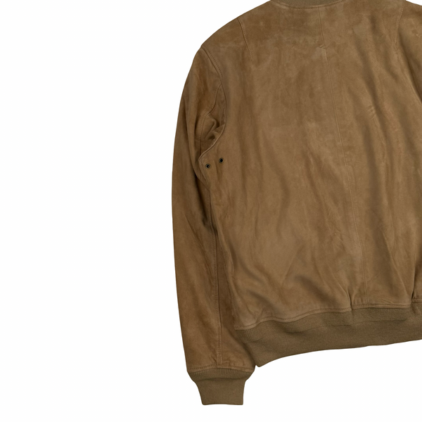 Ralph Lauren Khaki Tan Real Suede Gunners Jacket - Medium