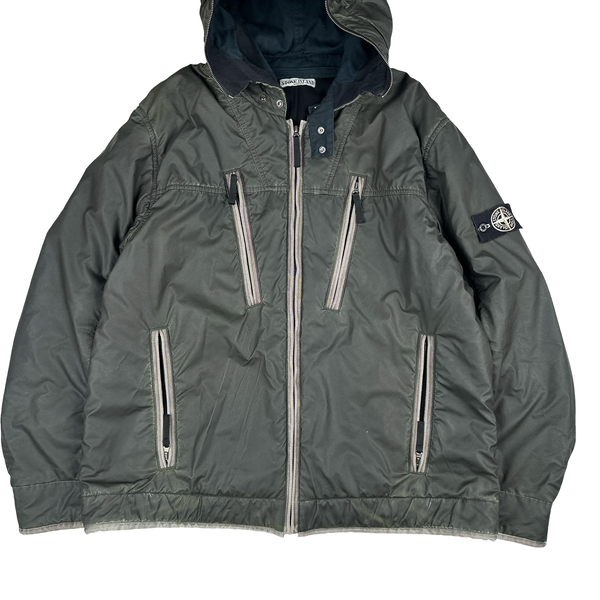 Stone Island 2010 Grey Liquid Reflective Jacket - 3XL