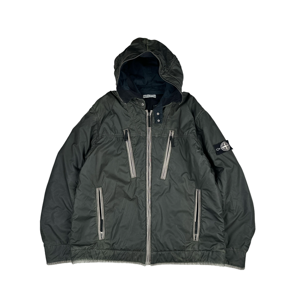 Stone Island 2010 Grey Liquid Reflective Jacket - 3XL