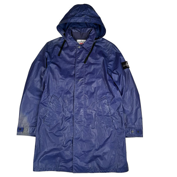 Supreme X Stone 2016 Island Heat Reactive Blue Trench Coat - Medium