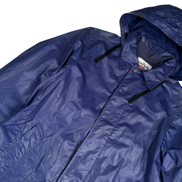 Supreme X Stone 2016 Island Heat Reactive Blue Trench Coat - Medium