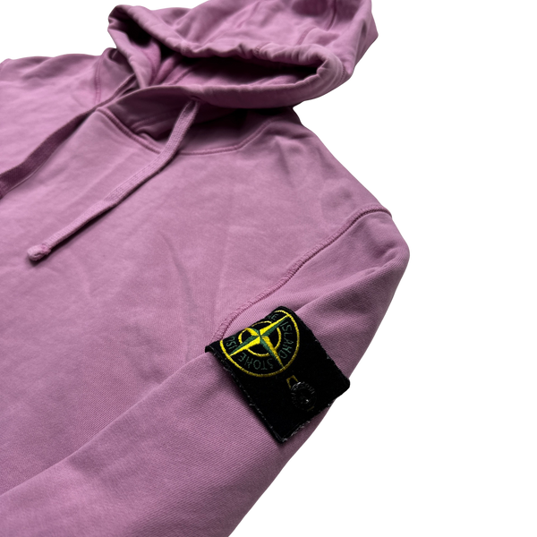 Stone Island Pink Pullover Hoodie - Large