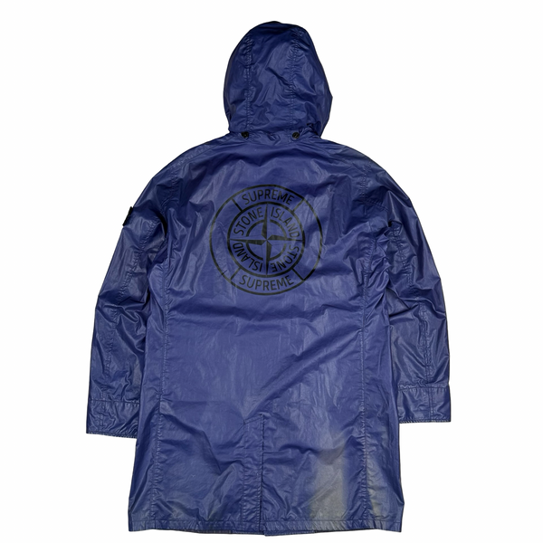 Supreme X Stone 2016 Island Heat Reactive Blue Trench Coat - Medium