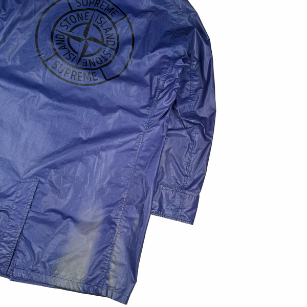 Supreme X Stone 2016 Island Heat Reactive Blue Trench Coat - Medium
