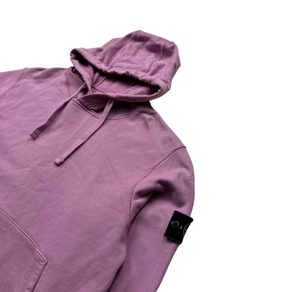 Stone Island Pink Pullover Hoodie - Large